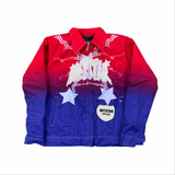 MS OMBRÉ DENIM JACKET (RED/BLUE)