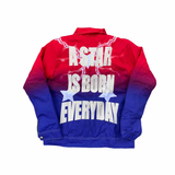 MS OMBRÉ DENIM JACKET (RED/BLUE)