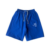 MS LOGO BLUE NYLON SHORT SET