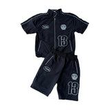 MS SOCCER CLUB BLACK NYLON SHORT SET