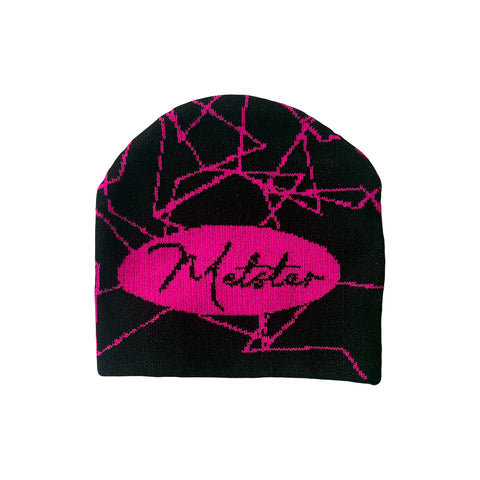 MS PINK/BLACK LOGO BEANIE