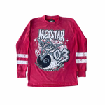 MS 8 BALL LONG SLEEVE SHIRT (RED)