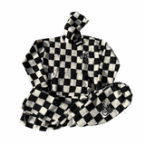 MS CHECKERED SHERPA SWEATSUIT