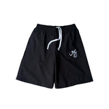 MS LOGO BLACK NYLON SHORT SET