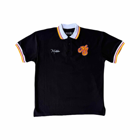 MS MONOGRAM BLACK POLO